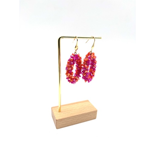 Boucles d'oreilles "0" perles n°100