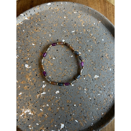 Bracelet perles ovales mat n°194