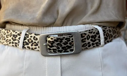 Ceinture Animals poils boucle rect. plat