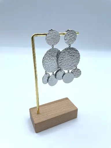 Boucles d'oreilles pendantes 5 cercles n°119