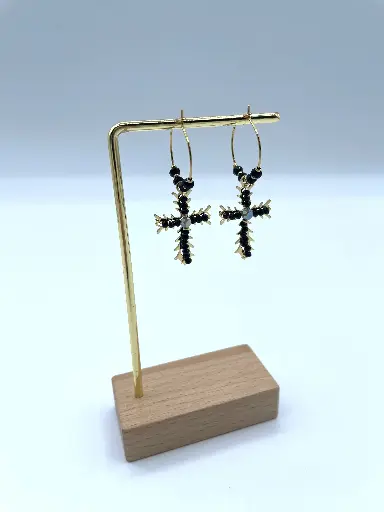 Boucles d'oreilles Croix Strass n°183