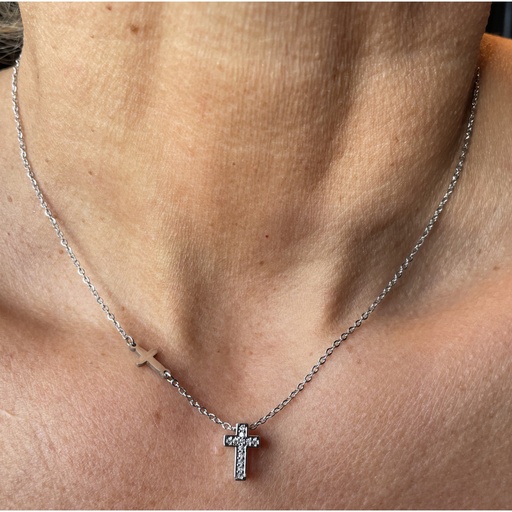 Collier chaine croix YL XL0097