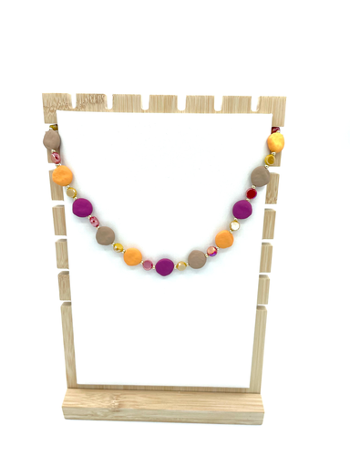 Collier court perles colors n°56