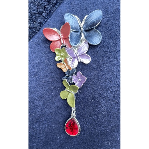 Broche aimant trio papillons