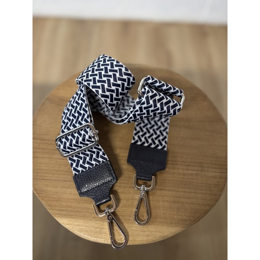Lanière Minis Zig-Zag attaches argentées