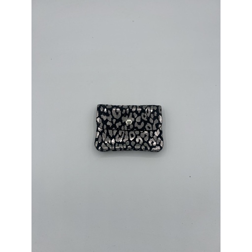 Porte monnaie/cartes daim Léo brillant