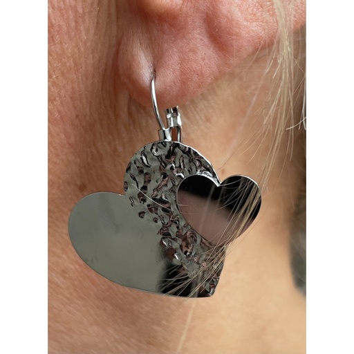 Boucles d'oreilles maman coeurs n°134