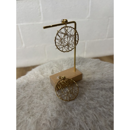 Boucles d'oreilles rond treillis n°135