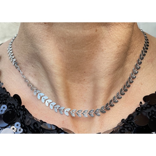 Collier fin feuilles YL DY 0113