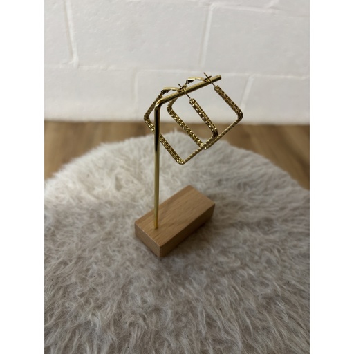 Boucles d'oreilles Créoles Carrées n°144