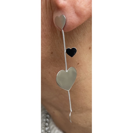 Boucles d'oreilles guirlande coeurs n°149
