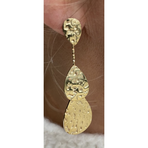 Boucles d'oreilles gouttes martelées N°151