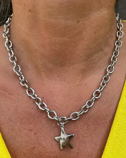 Collier gros maillons étoile PS2102