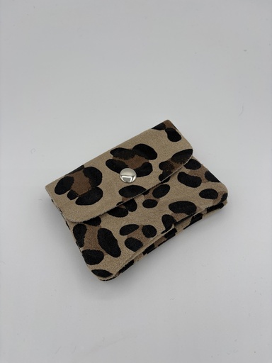 Porte monnaie/cartes daim Big Léo