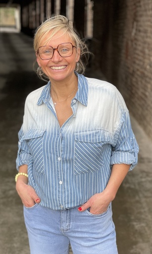 Chemise jeans lignée