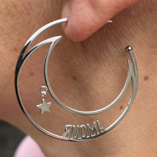 Boucles d'oreilles Etoile/Lune n°153