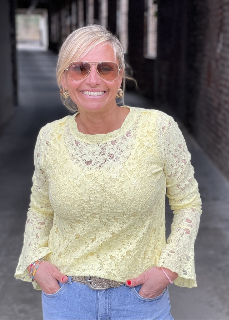 Blouse dentelle pailletée