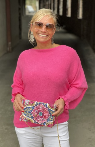 Pull Chauve-Souris Manches Froufrou