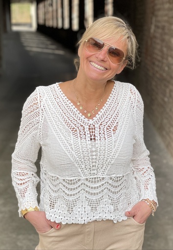 Pull V macramé