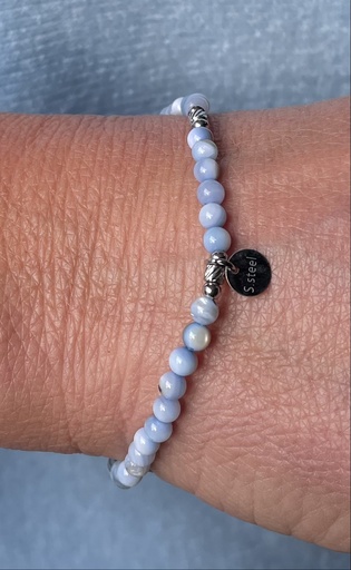 Bracelet billes n°223 (Bleu ciel)