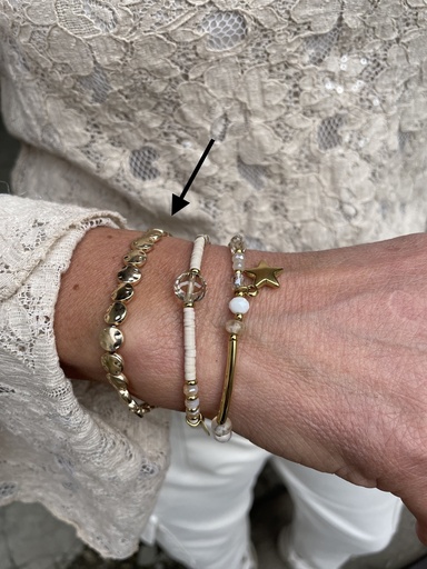 Bracelet perles plates n°150