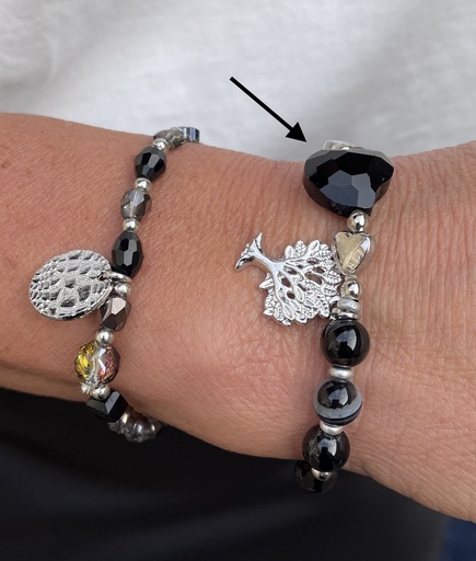 Bracelet coeur quartz arbre pendant n°225