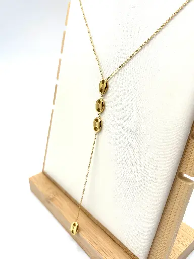 [K146] Collier chaine pendant boutons K146