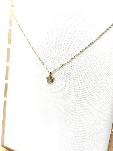 Collier chaine Etoile Strass K022