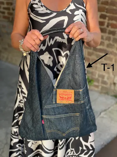 Sac poire en jeans