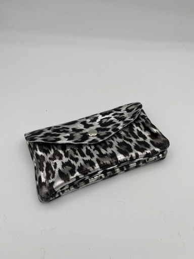 Portefeuille cuir brillant léo flou