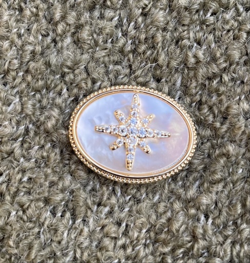 Mini broche aimant nacrée étoile