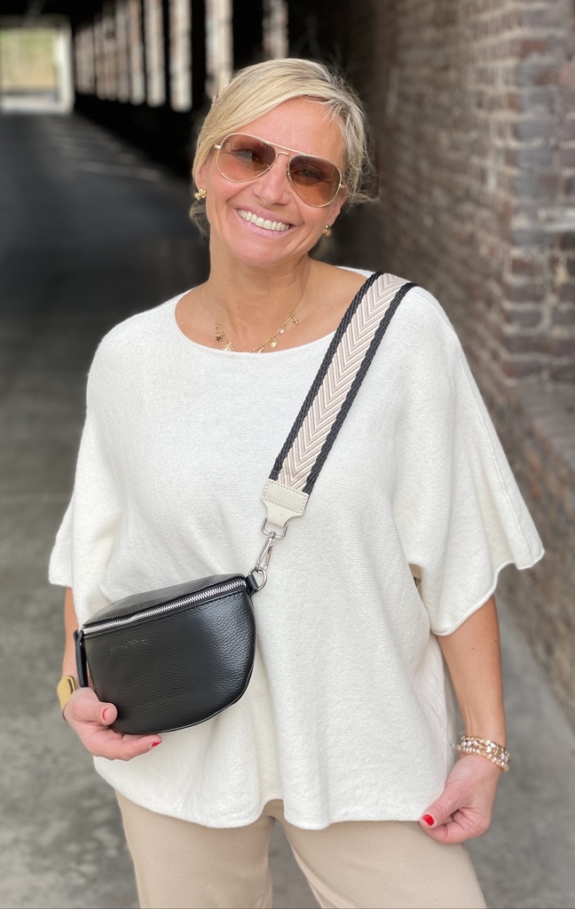 Lanière multis flèches tissus attaches argentées