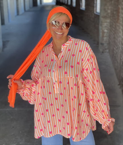 Blouse gaufrée coeur