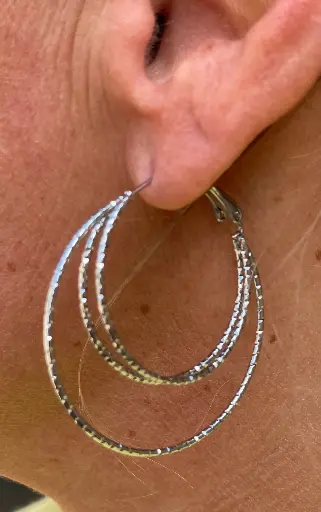 Boucles d'oreilles trio créoles n°174