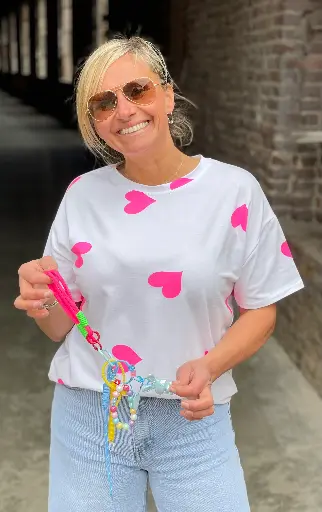 T-shirt Coeurs Fluo