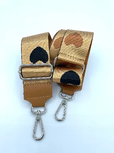 Laniere coeurs attaches argentees