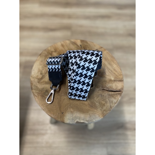 Laniere pieddepoule attaches argentees