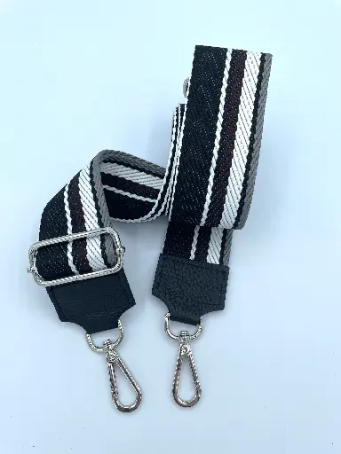 Lanière Lignes Horizontales Attaches Argentées