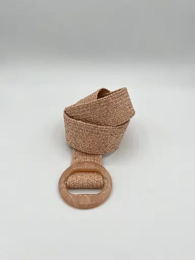 Ceinture rotin attache ronde effet marbre