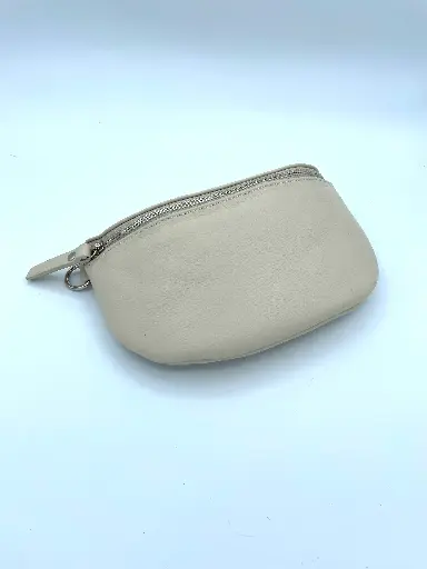 Pochette en cuir grainé format moyen