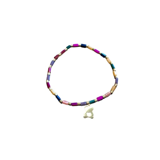 Bracelet cylindre ours doré n°38