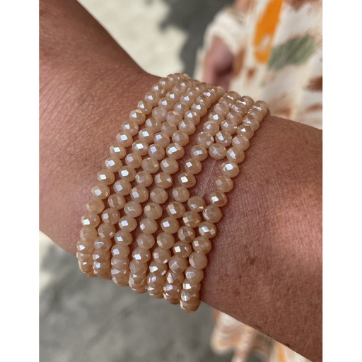 Collier fin perles strass