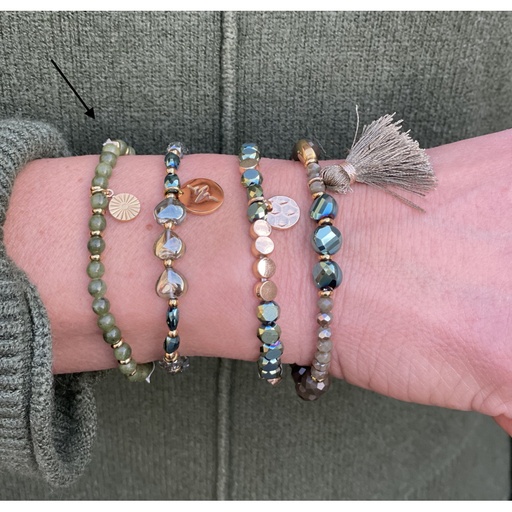 Bracelet billes médaille NC 1
