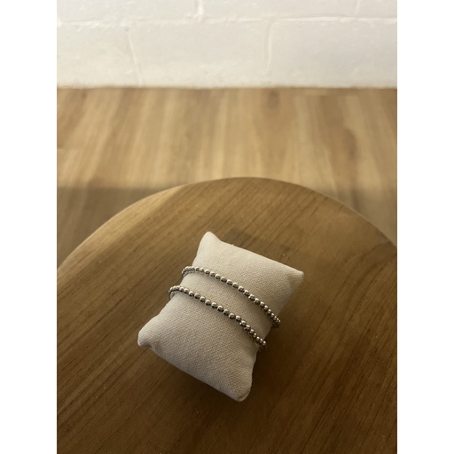 Bracelet billes n°33 (Argenté